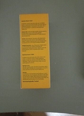 Aydınlatıcı C vitamini serumu niacinamid içerikli - Görsel 3