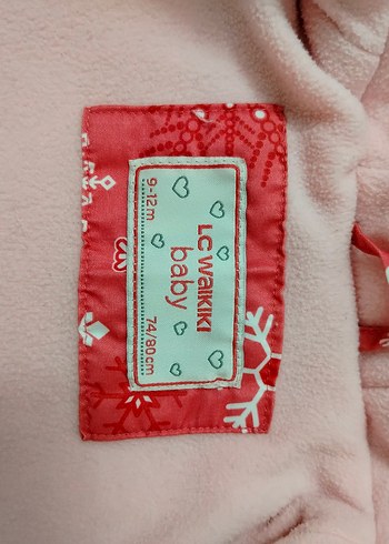 Kız Bebek Renkli Kar Desenli Kürklü cosmonot tulumu - Görsel 8