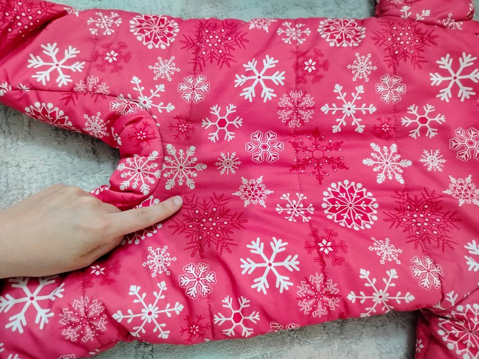 Kız Bebek Renkli Kar Desenli Kürklü cosmonot tulumu - Görsel 3