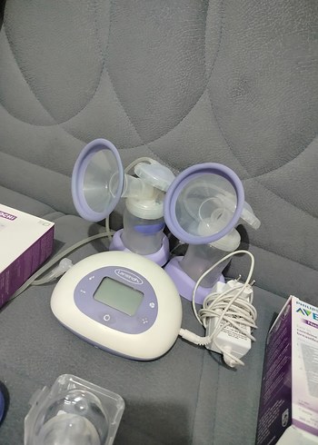 Çift Elektrikli Göğüs Pompası Mor - Görsel 4