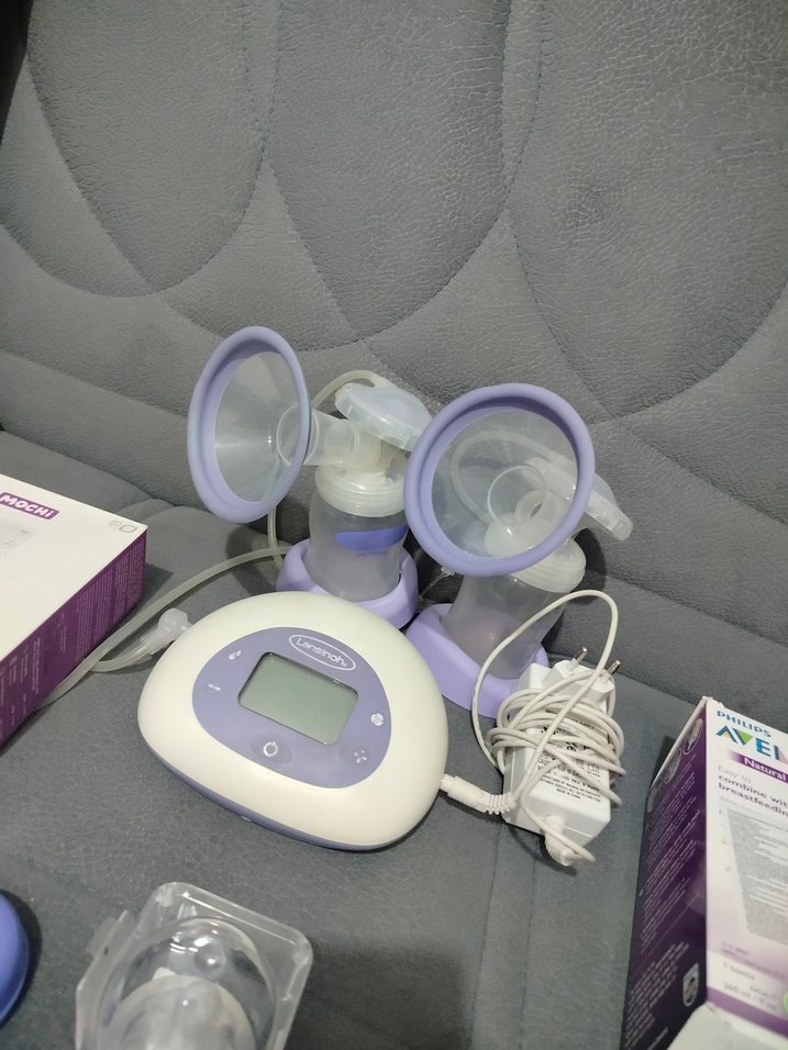 Çift Elektrikli Göğüs Pompası Mor - Görsel 4