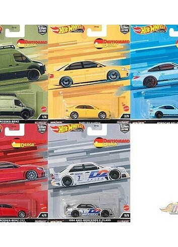 Hotwheels premium alman dizayn 5'li set 