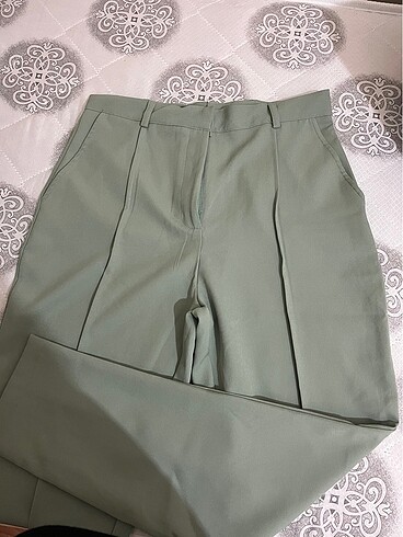 Yeşil renk kumaş pantolon