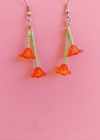 Accessorize Renkli Boncuklu Çiçek Desenli Midi Küpe