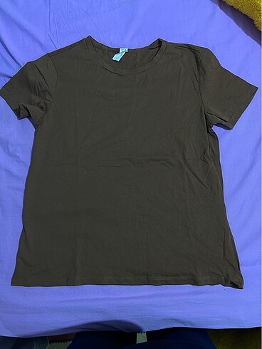 Kahverengi düz T-shirt