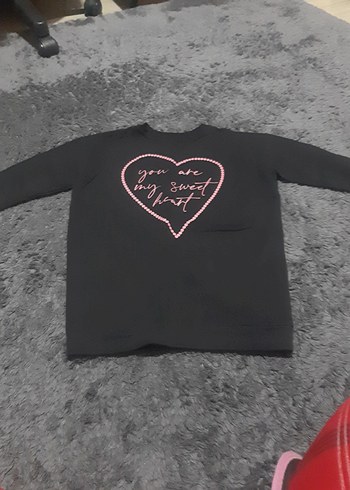 Kız Çocuk Siyah  Sweatshirt - Görsel 2