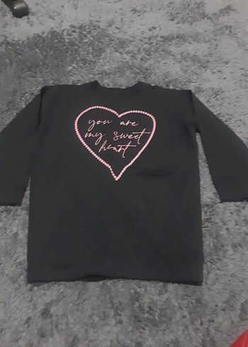 Kız Çocuk Siyah  Sweatshirt - Görsel 3