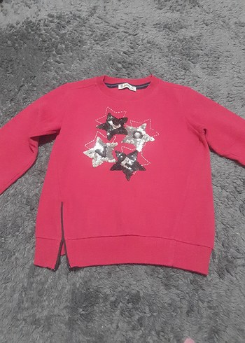 Kız Çocuk Renkli Baskılı Sweatshirt - Görsel 3