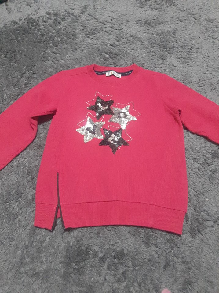 Kız Çocuk Renkli Baskılı Sweatshirt - Görsel 3