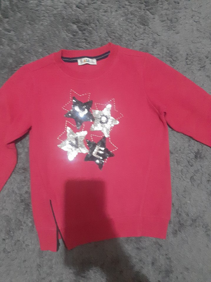 Kız Çocuk Renkli Baskılı Sweatshirt - Görsel 2