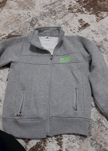 Gri Fermuarlı Sweatshirt - Görsel 2