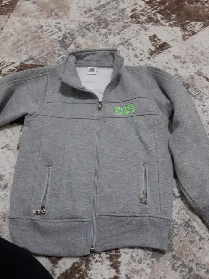 Gri Fermuarlı Sweatshirt - Görsel 2