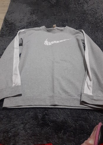 Gri Sweatshirt Uzun Kollu Rahat Kesim - Görsel 2