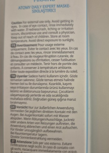 Atomy Daily Expert Sıkılaştırıcı Maske - Görsel 2