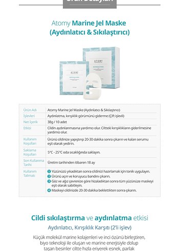 Atomy aydinlastiri  ve Sıkılaştırıcı Maske - Görsel 2