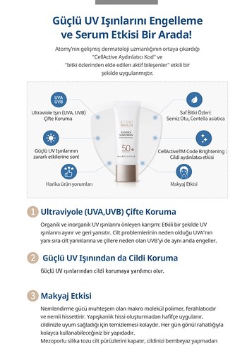 Atomy Absolute Essence Güneş Kremi SPF 50 40 ml - Görsel 3