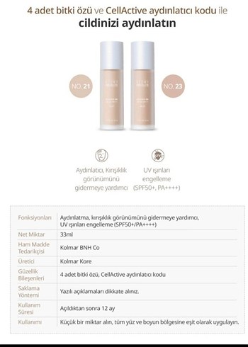 Atomy Absolute BB Krem SPF50+ Pastel Bej - Görsel 3