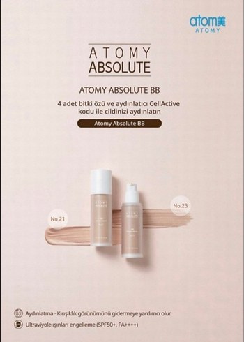 Atomy Absolute BB Krem - Bej, Pastel Tonlar - Görsel 2