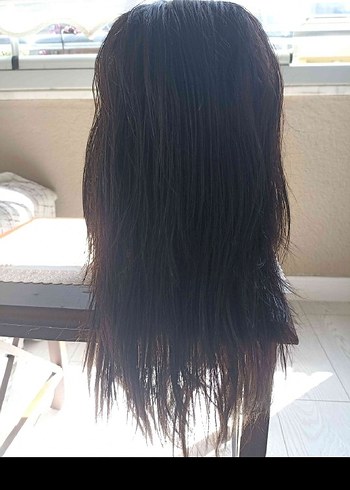 50,cm yoğun telli özel yapım peruk - Görsel 3