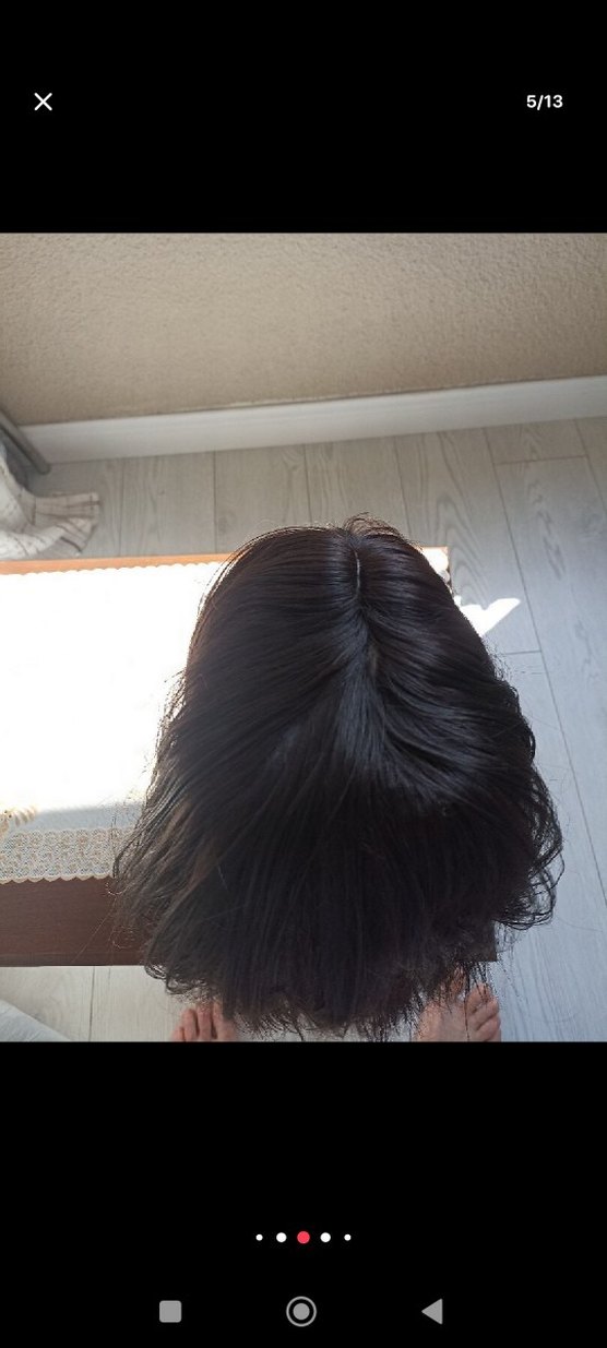 50,cm yoğun telli özel yapım peruk - Görsel 5
