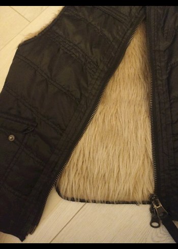 içi yünlü ünisex kumaştan yapılmış SEVENHILL Sıcacık şişme yelek - Görsel 3