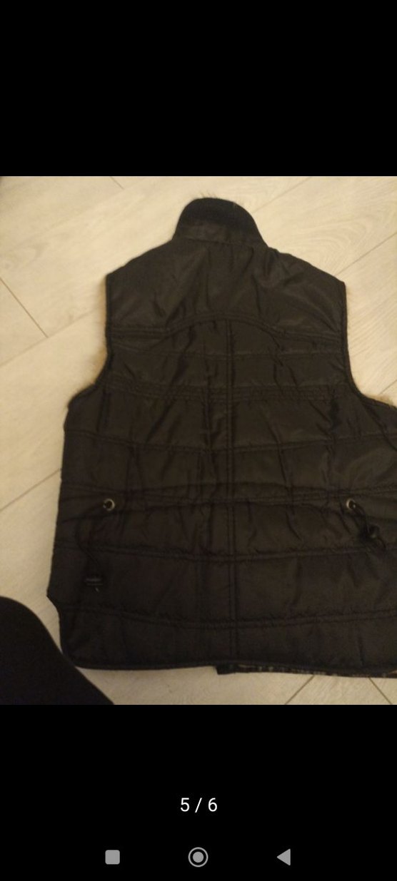 içi yünlü ünisex kumaştan yapılmış SEVENHILL Sıcacık şişme yelek - Görsel 4