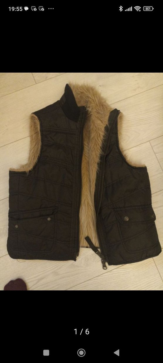 içi yünlü ünisex kumaştan yapılmış SEVENHILL Sıcacık şişme yelek - Görsel 2