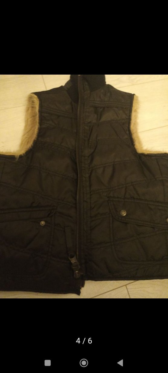 içi yünlü ünisex kumaştan yapılmış SEVENHILL Sıcacık şişme yelek - Görsel 5