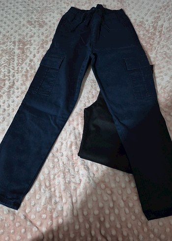 Erkek Çocuk Lacivert ve siyah  Denim Pantolon - Görsel 3