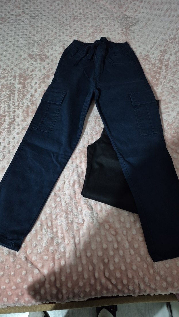 Erkek Çocuk Lacivert ve siyah  Denim Pantolon - Görsel 3