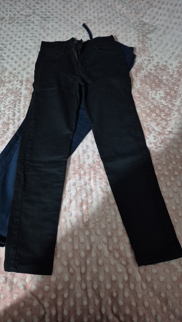 Erkek Çocuk Lacivert ve siyah  Denim Pantolon - Görsel 2