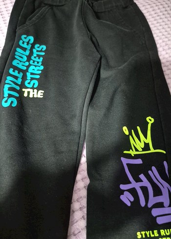 Mor Baskılı Erkek Çocuk Eşofman Altı - Görsel 2