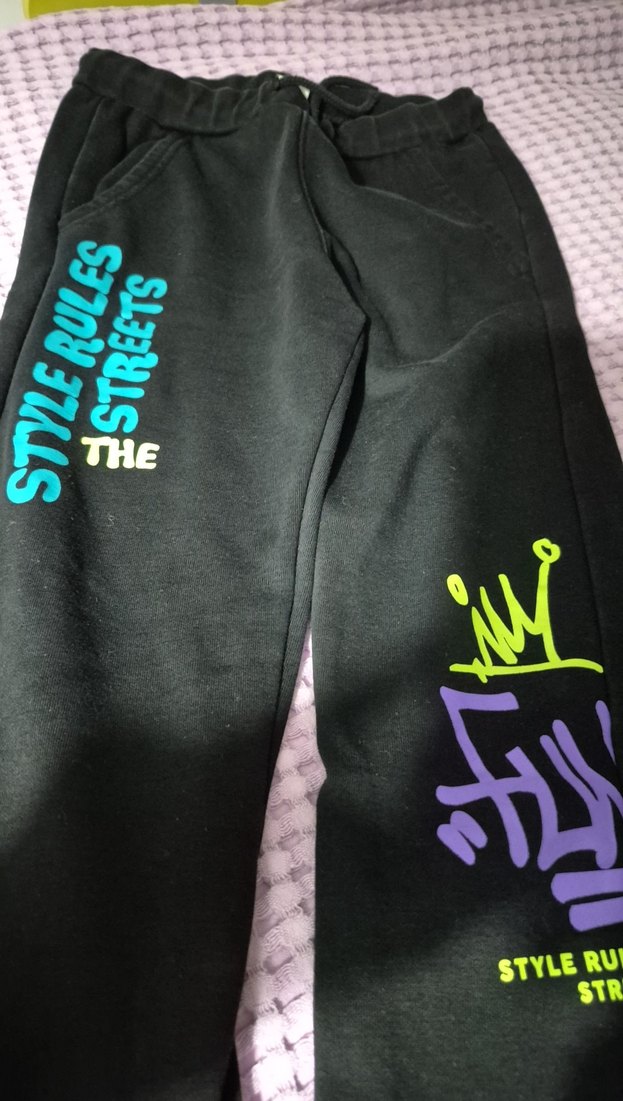 Mor Baskılı Erkek Çocuk Eşofman Altı - Görsel 2