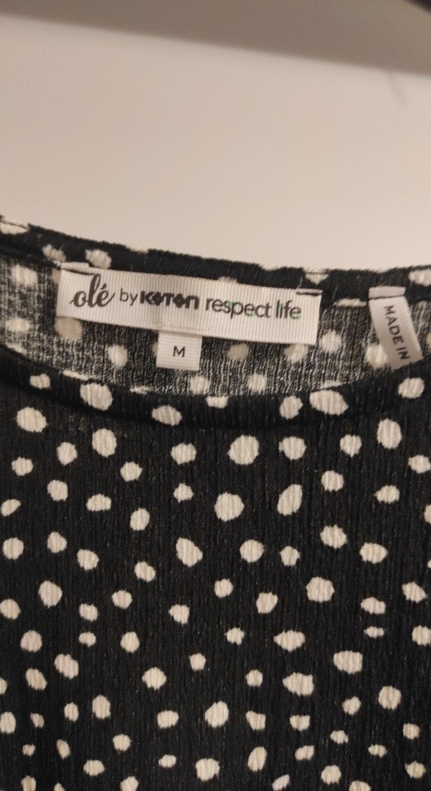 Kadın Siyah Puantiyeli Midi Elbise - Görsel 3