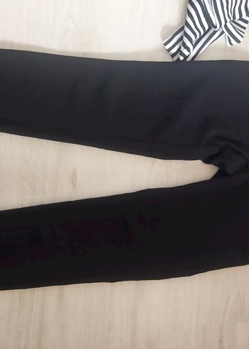 Diğer Siyah Midi Kumaş Kadın Pantolon