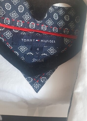 l Beden Tommy Hilfiger bayan beyaz hafif likralı kol ve dirsek detaylı g