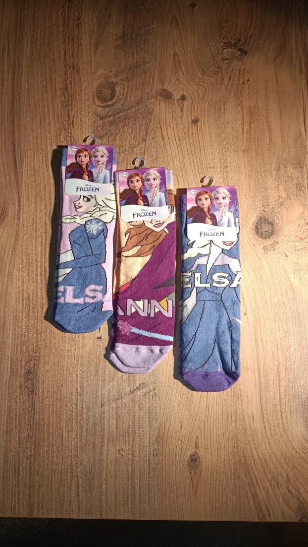 Disney lisanslı Frozen Elsa kız çocuk çorap - Görsel 3