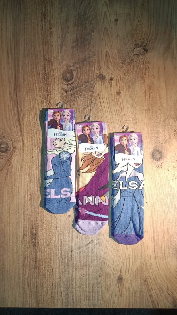 Disney lisanslı Frozen Elsa kız çocuk çorap - Görsel 5