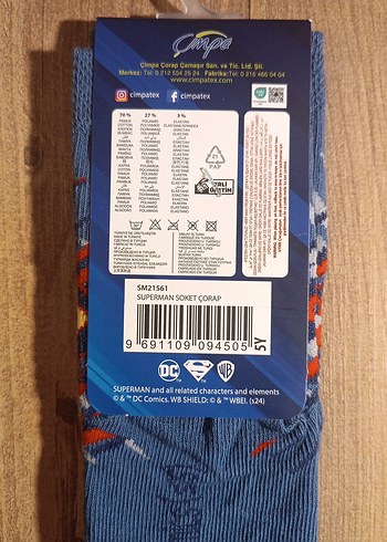 Disney lisanslı Süperman Çocuk çorap - Görsel 12