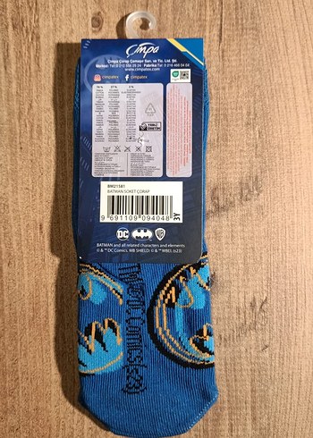 Disney lisanslı Batman baskılı Erkek Çocuk Çorap - Görsel 8