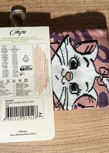 Disney lisanslı Aristo kediler Marie baskılı çocuk çorap - Görsel 9