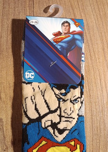 Disney lisanslı Süperman Baskılı Çok Renkli Çorap - Görsel 7