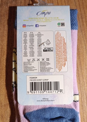 Disney lisanslı Frozen Elsa Temalı Kız Çorabı - Görsel 11