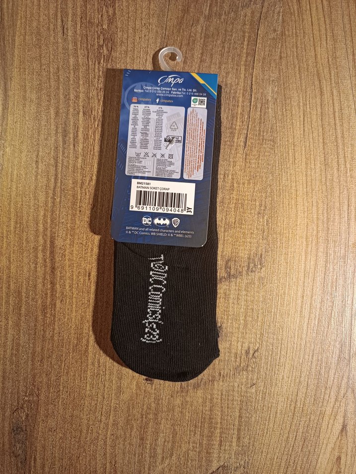 Disney lisanslı Batman Baskılı Erkek çocuk Çorap - Görsel 4