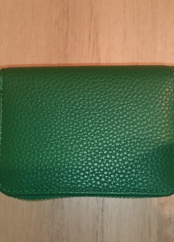 yeşil kadın cüzdan kartlık 2 fermuarlı - Görsel 8