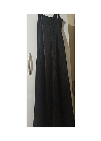 xs Beden Trendyol Siyah Taş Askı Detaylı Elbise 