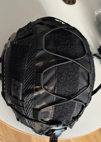 Siyah koruma kaskı ve kılıfı - paintball a airsoft için - Görsel 2