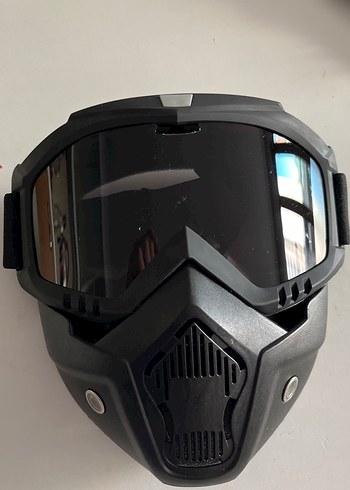 Kemerli Siyah Kamuflaj Motosiklet Kaskı - Görsel 2