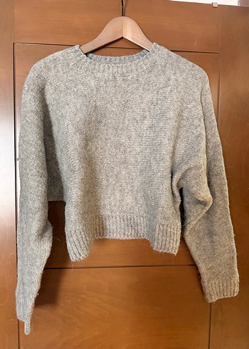 H&M Rahat Ve Sik Gri Melanj Triko Kazak