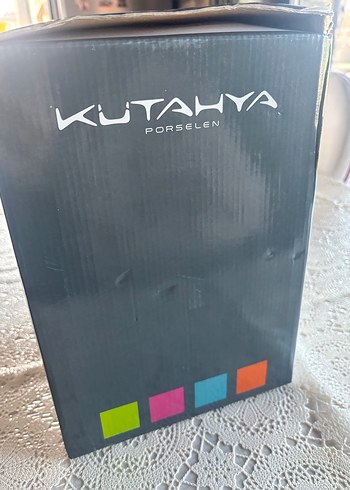 Kütahya Porselen Beyaz ve Yeşil Detaylı Kahve Fincan Seti - Görsel 3